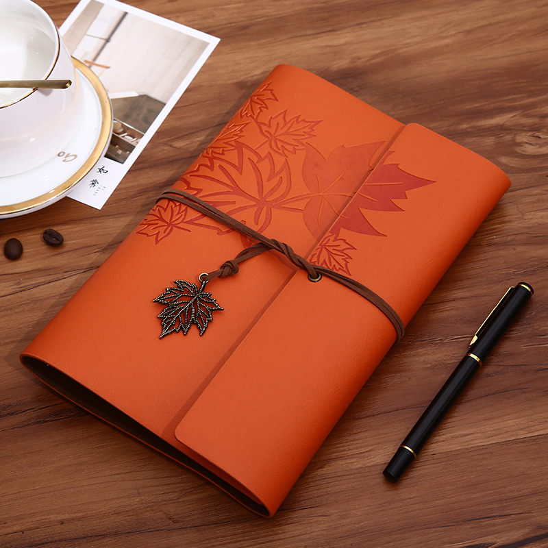Strap Retro Hand Ledger Discoloration Pu Loose-leaf Notebook Custom Logo Portable With Creative Diary New