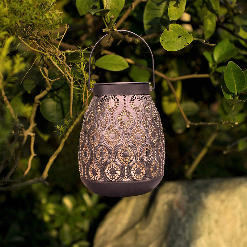 New Minimalist Wrought Iron Hanging Lamp Outdoor Waterproof Courtyard Villa Decoration Hanging Lamp