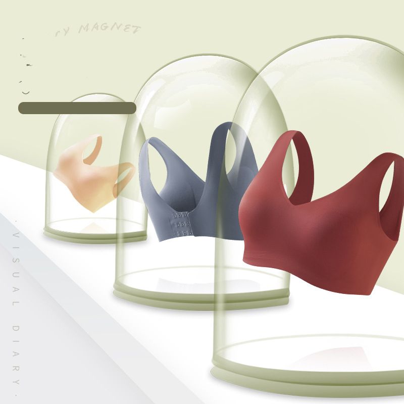 New Semi-liquid Lazy Jelly Strip Underwear Women's One-piece U-shaped Seamless Side Gather And No Steel Ring Bra