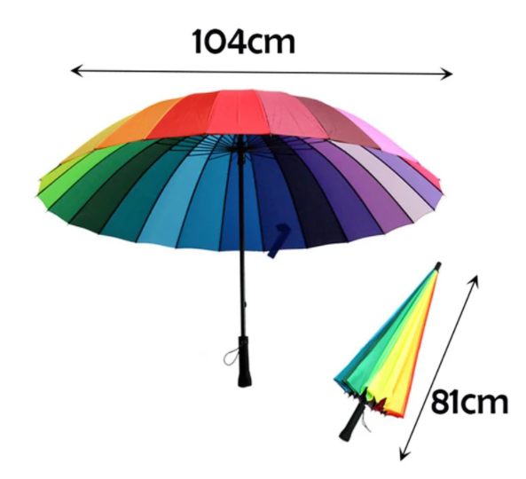 24 Bone Advertising Long Handle Umbrella Wholesale Fixed Double Wind Resistance Straight Pole Automatic Business Umbrella Printing LOGO