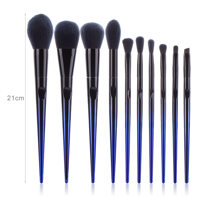 10 Blue Enchantress Makeup Brush Sets, Super Soft Microcrystalline Silk Charm Brush