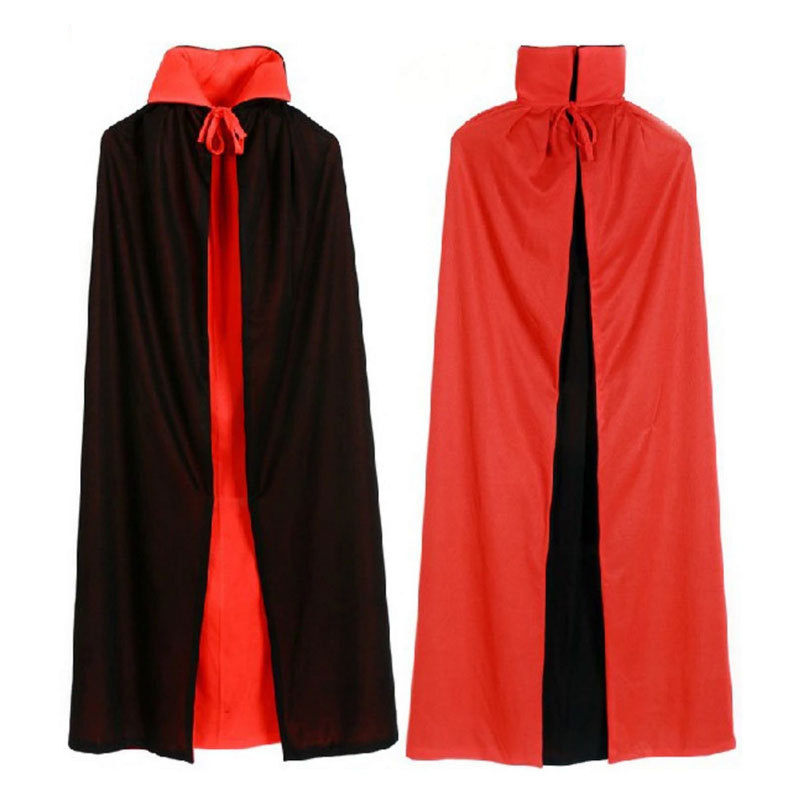 Halloween Costume Cosplay Death Vampire Black Red Cloak Adult Party Christmas Child Cloak Cloak
