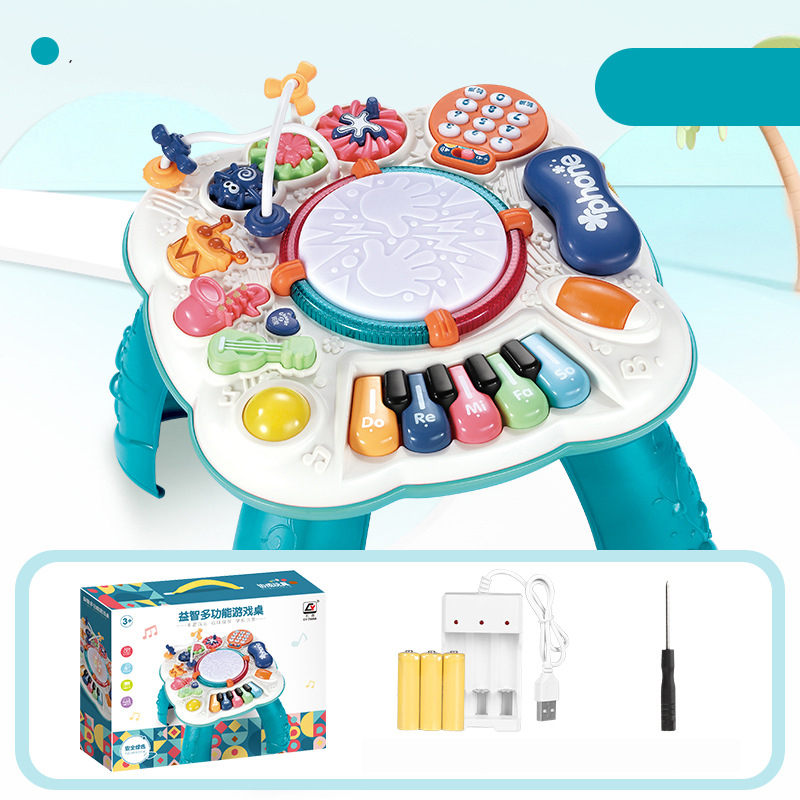 Early Childhood Education Game Table Children's Multifunctional Educational Baby Learning Baby Toy Table 1 Year Old 6 Months 2 Boys 10