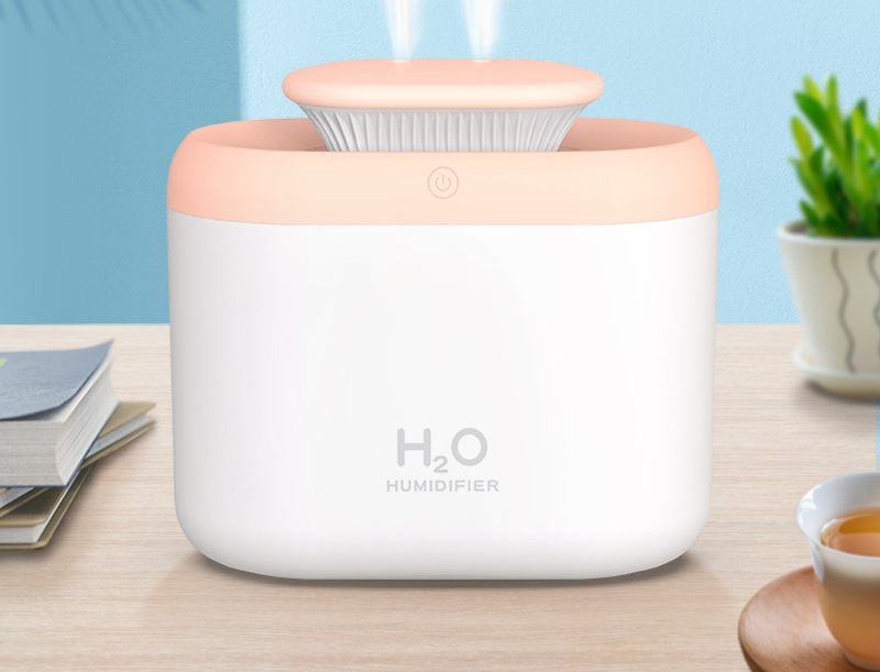 Large-capacity Dual-jet Household Humidifier New Mini 3.3L Colorful Small Atomized Air Purifier