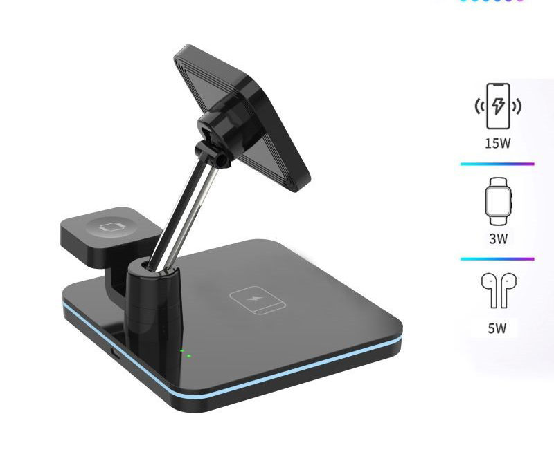 The Wireless Charger Is Suitable For Apple 13 Mobile Phone Wireless Charging Magsafe Magnetic Three-in-one Wireless Charging Stand