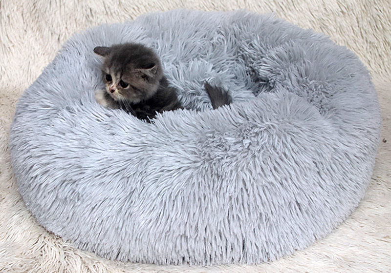 Pet Kennel Factory Direct Supply Cat Kennel Mat Kennel Plush Round Winter Warm Dog Bed Pet Bed Cat Kennel
