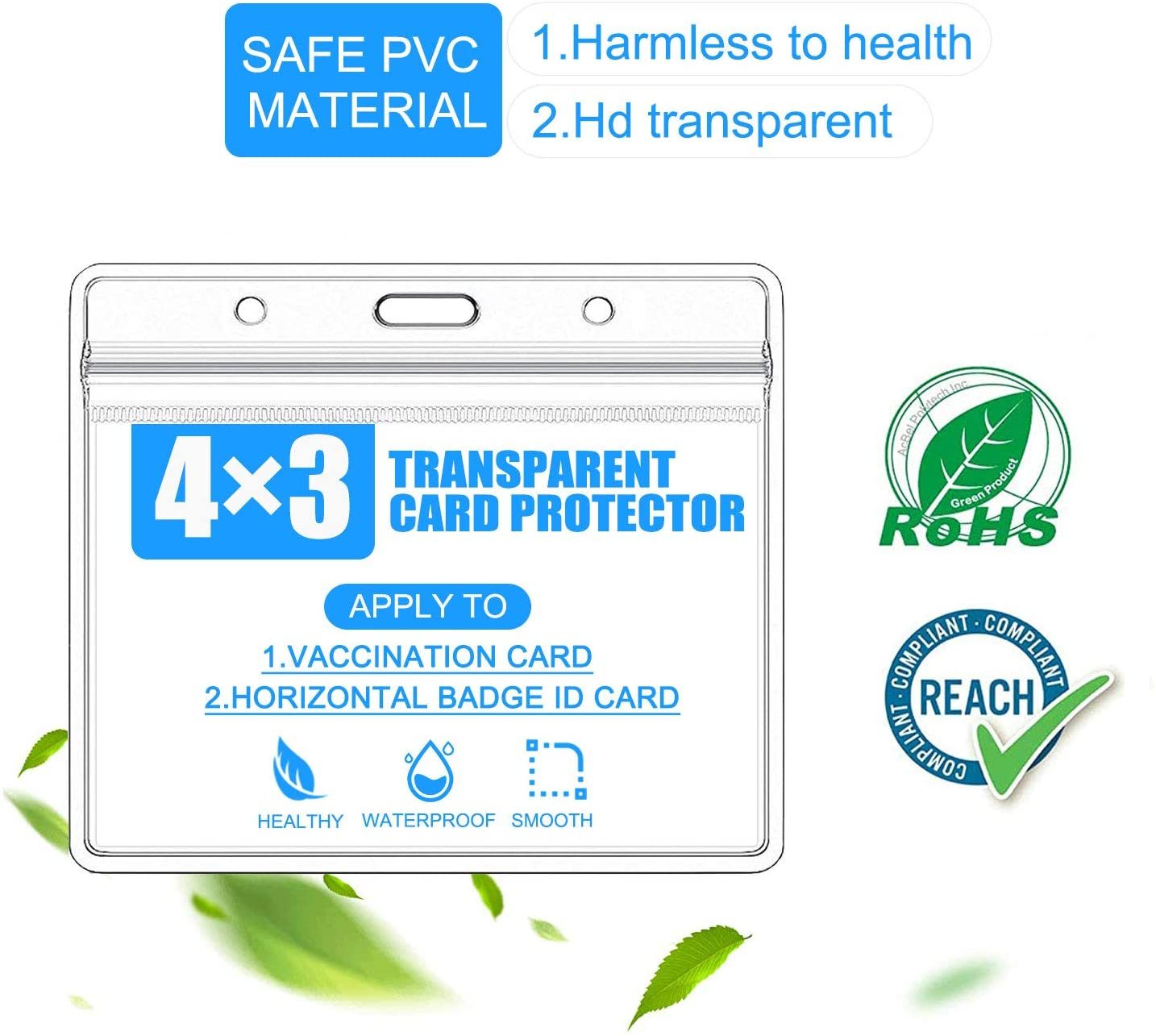 CDC Vaccination Card Protective Sleeve 4 X 3 Transparent Waterproof Card Sleeve Pvc Waterproof Sealed Vaccine Record