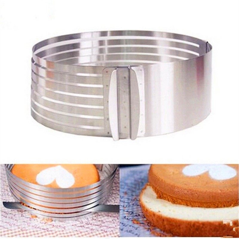 Layered Stainless Steel Adjustable Round Cake Pastry Cutter DIY Tool