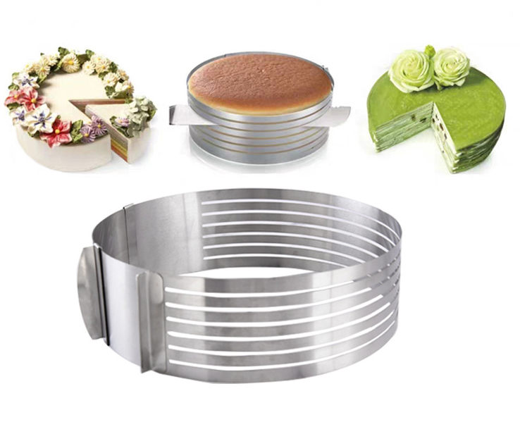 Layered Stainless Steel Adjustable Round Cake Pastry Cutter DIY Tool