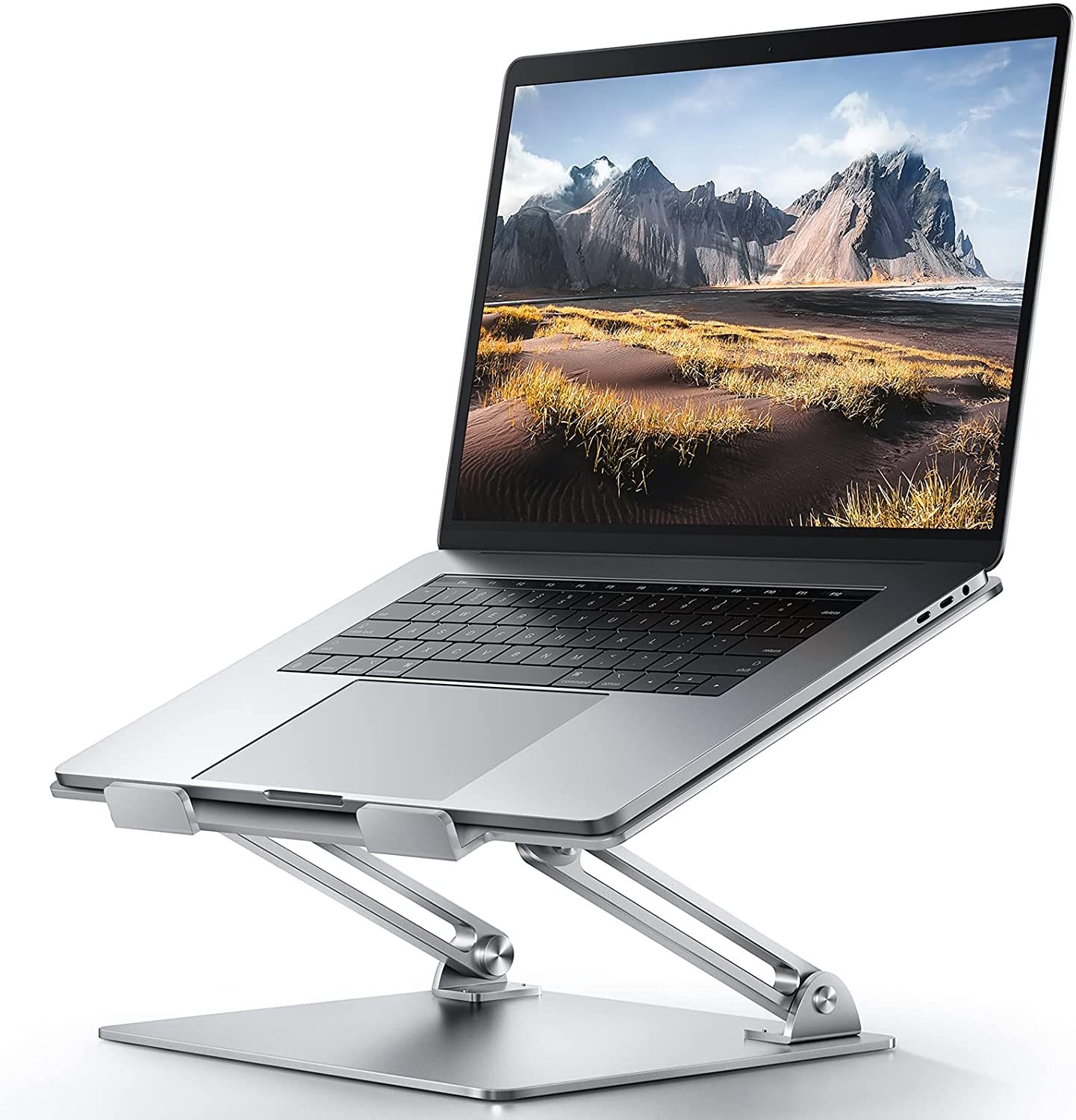 Adjustable Laptop Stand For Desk, Ergonomic Portable Computer Stand Aluminum Laptop Holder with Heat-Vent to Elevate Laptop, MacBook, Air, Pro, Dell XPS, Samsung, 11-17" All Laptop Stand Holder