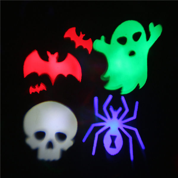 3W 4 Patterns RGB Rotating Laser Projecter LED Stage Light Halloween Christmas Party Bar Decor Lamp