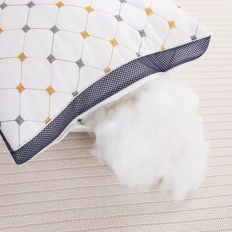Core Feather Velvet Protective Cervical Pillow Single High and Low Pillow Household Pillow