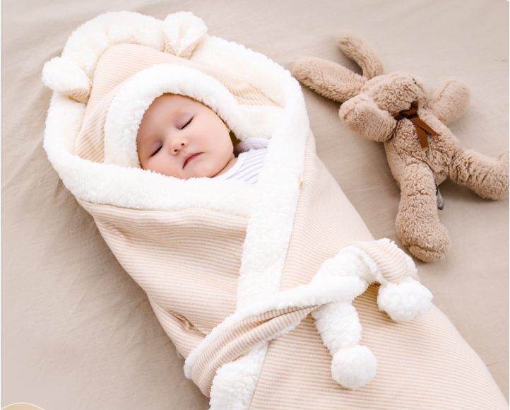 Lamb wool baby quilt autumn and winter thickened newborn quilt
