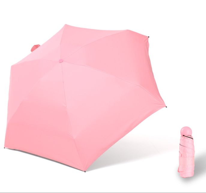 Capsule Umbrella Mini Ultra-light Small Sun Umbrella Female Vinyl Sunscreen Five Fold Umbrella Pocket Umbrella