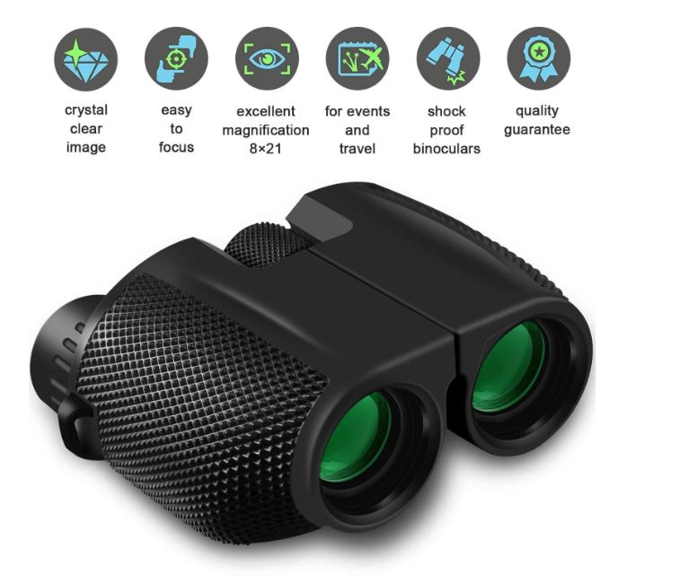 Outdoor binoculars 10x25 small Paul High-definition mini portable low-light night vision pockets glasses