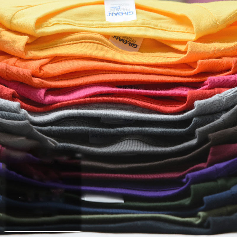 Xiamen B Warehouse Gildan T-shirt Gildan63000 Pure Color Cotton Short-sleeved Men's Blank Cultural Shirt Wholesale