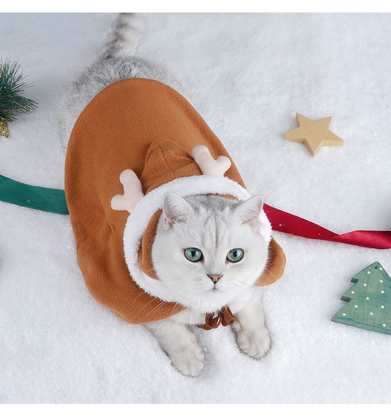 Elk Cloak British Short Hairless Cat Winter Clothes To Keep Warm
