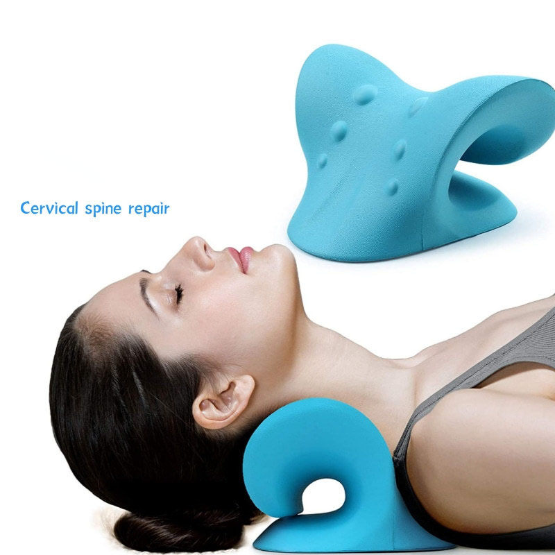 Factory Stock Amazon Supply PU Foam Polyurethane Cervical Repair Pillow Massage Pillow Rich Package Orthosis