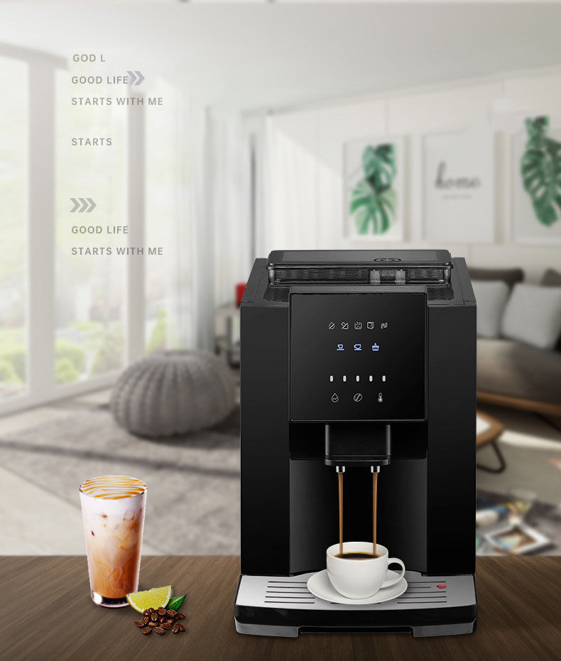 Touch Screen Automatic Grinding Integrated American Italian Freshly Ground Small Coffee Machine