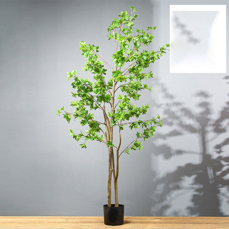 Simulation Fortune Tree Large Floor Green Plants Potted Plants Bonsai Living Room Office Decoration Fake Bonsai Ornaments