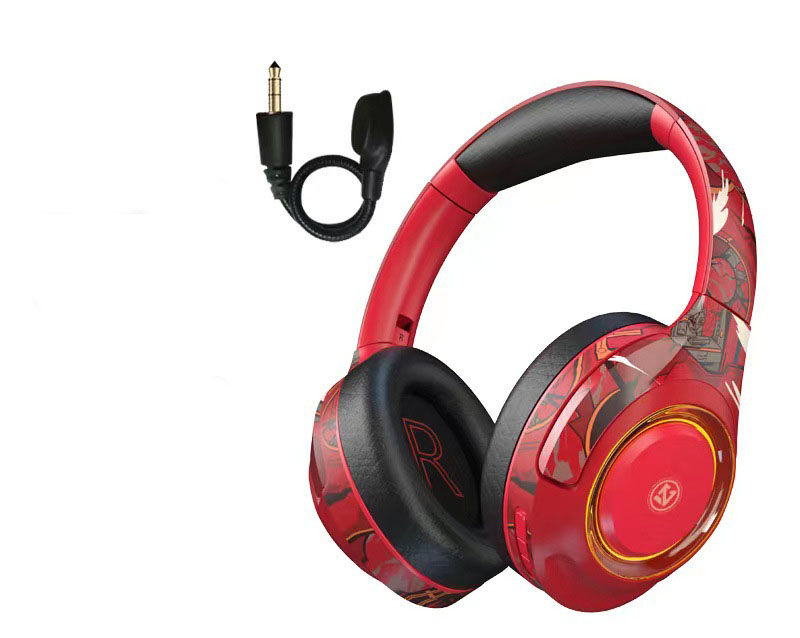 Explosive National Tide Heavy Bass Low Power Consumption With Wheat Headset Bluetooth Headset LED Colorful Light Gaming Headset