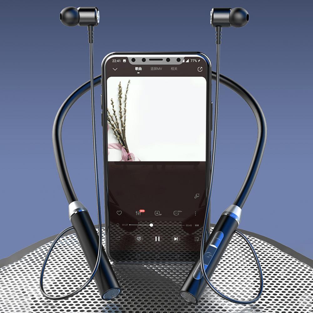 Bluetooth Headset Wireless Heavy Bass Binaural Neck Hanging Sports Game Universal Huawei Apple OPPO