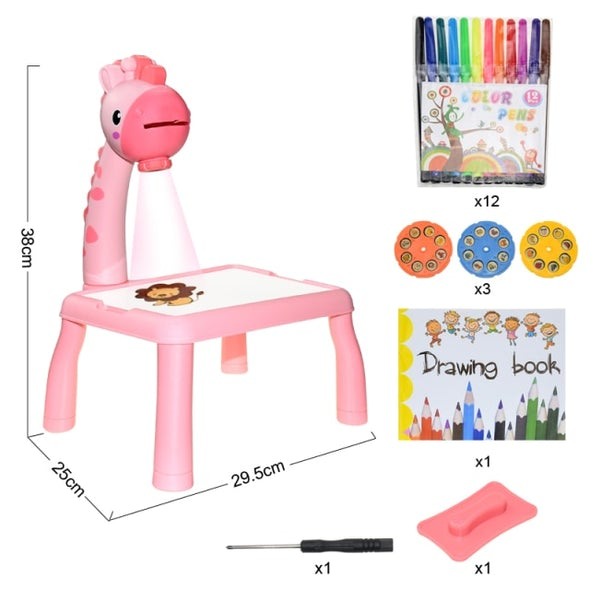 Children's intelligent projection painting toy writing and drawing board