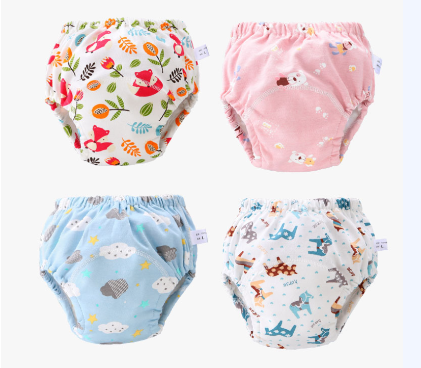 Baby Training Pants Washable 6-layer Gauze Diaper Pocket Learning Pants Baby Cloth Diapers Breathable Diaper Pants Spring And Autumn Models