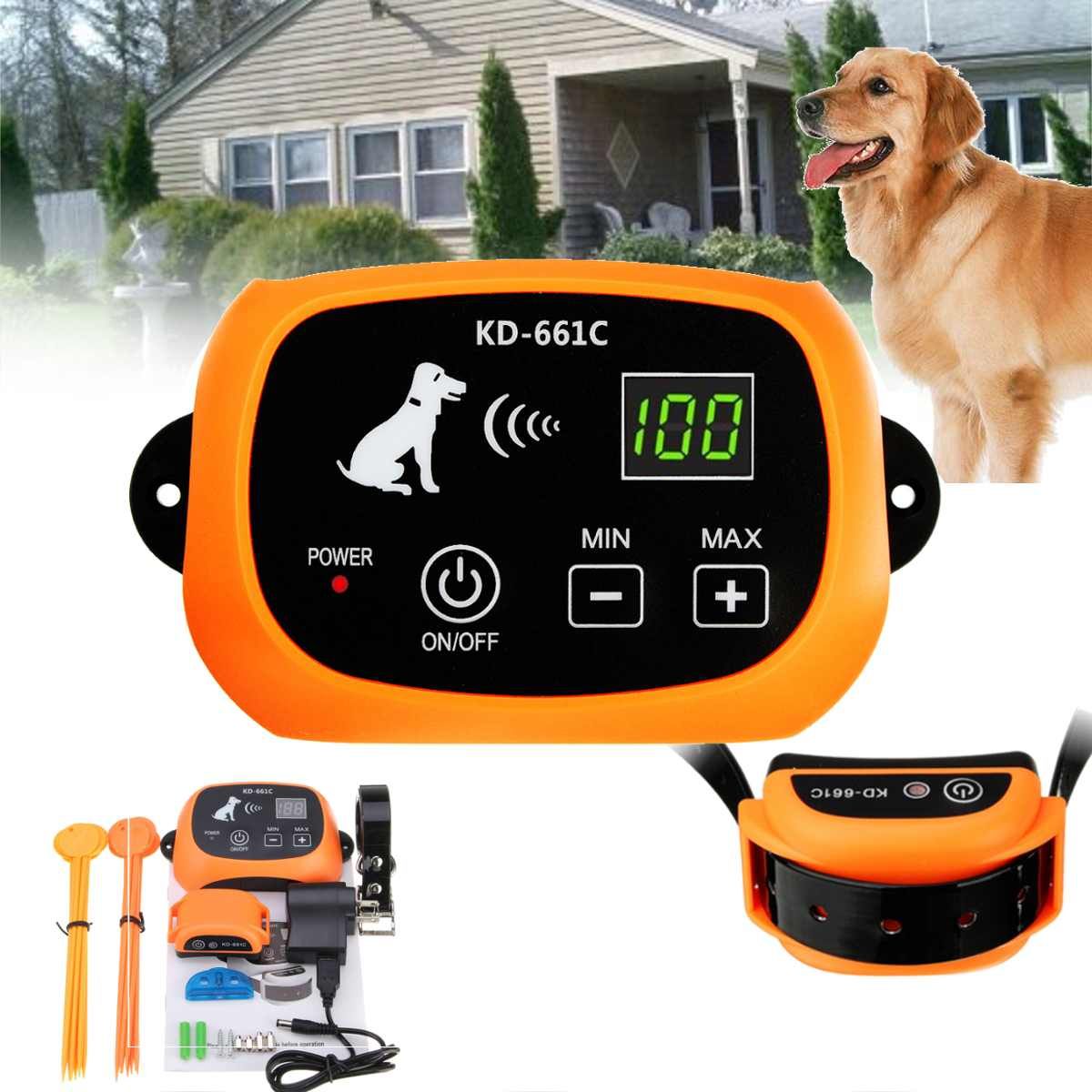 Wireless Electric Dog Fence - Invisible Dog Fence With Shock Collar, IP66 Waterproof/Rechargeable Collar