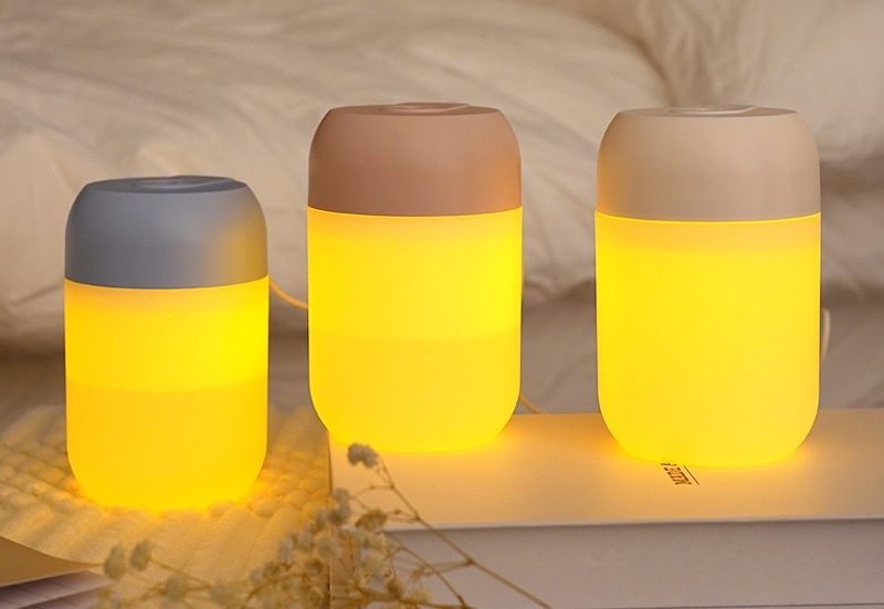 Night light new humidifier desktop home silent humidification USB multi-function car air purifier