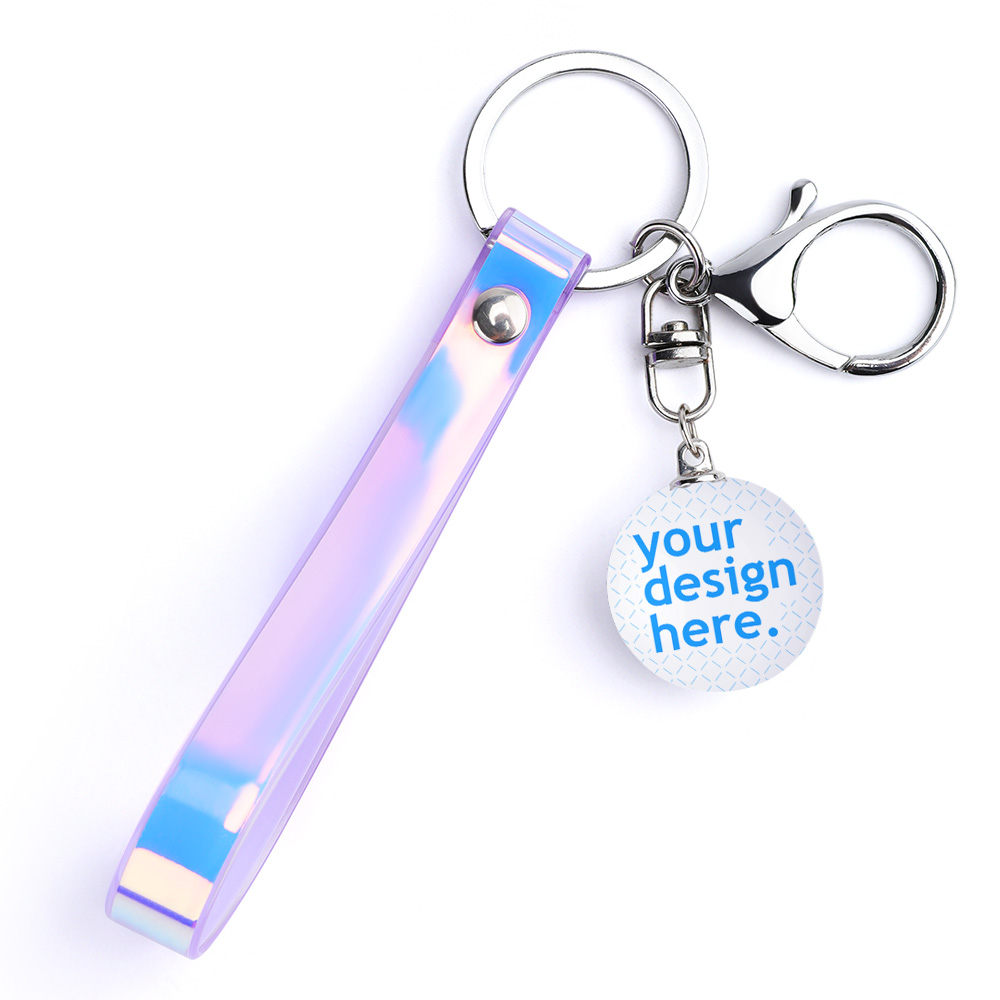Laser Ribbon Keychain (two-sided design)