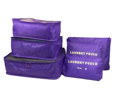 Travel Bag 6-piece Set Of Oxford Cloth Storage Bag Underwear Bra Organizer Bag Shoe Storage Bag Six-piece Set