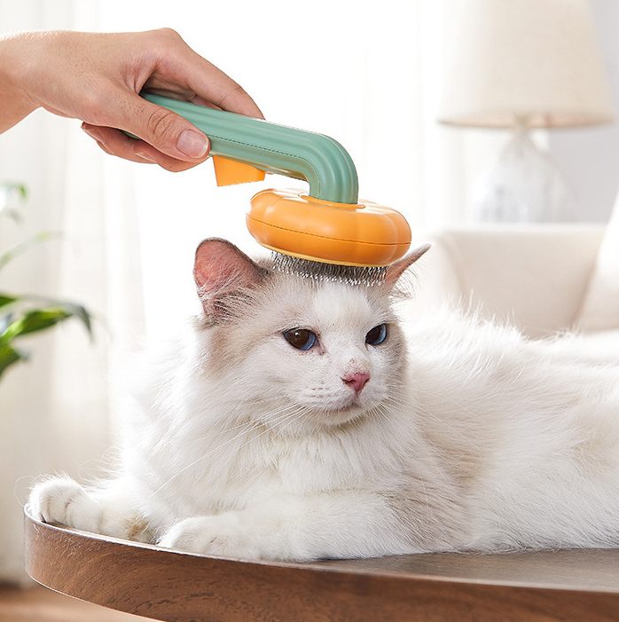 [Spot Second Hair] Factory Direct Selling Pumpkin Cat Comb Comb Brush To Remove Floating Hair Cat Comb Needle Comb Massage Comb