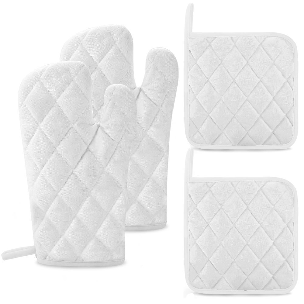 Oven Mitts and Pot Holders Sets(Set Of 4)