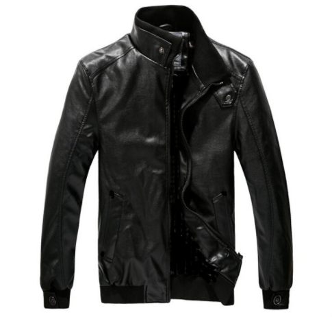 Foreign Trade Men's Leather Jacket Europe And The United States Fashion Large Size Men's Motorcycle PU Leather Jacket Men's Fleece Leather Jacket Factory