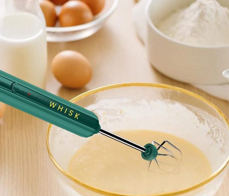 Egg Beater Household Small 2022 New Semi-automatic Cream Wireless Handheld Stainless Steel USB Charging Stirrer