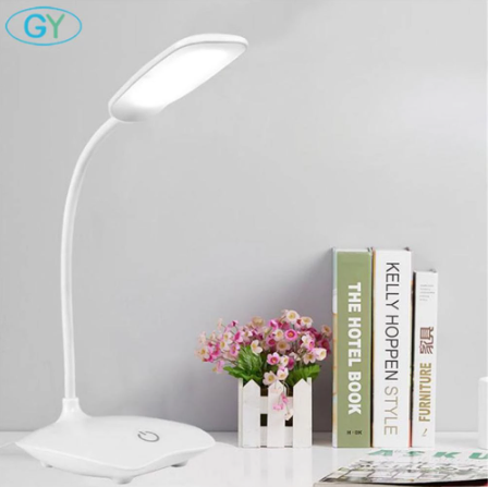 Foldable Curved LED Table Lamp Battery Type Study Soft Light Small Table Lamp White Bedside Small Table Lamp