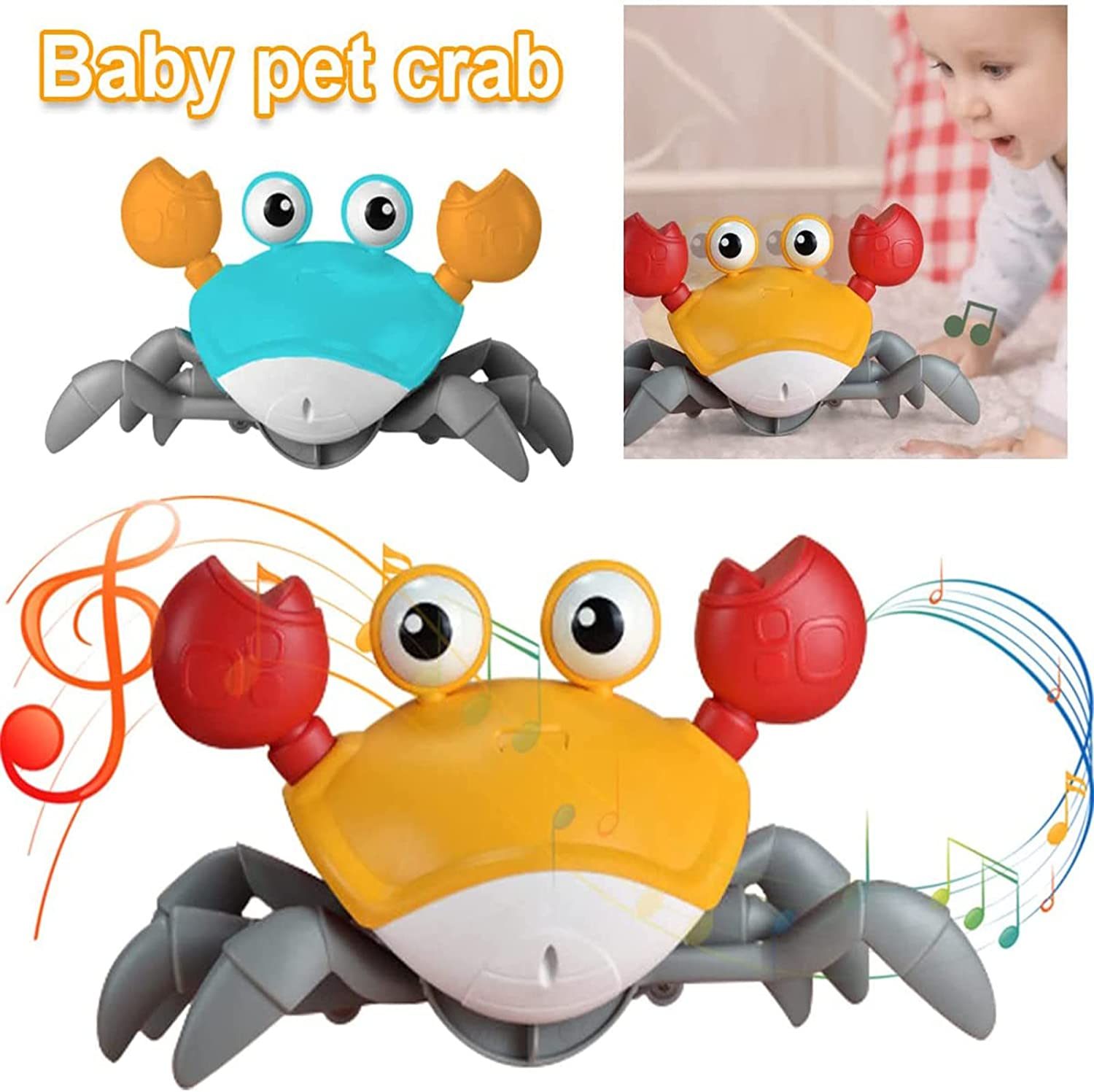 Crab Crab Baby Toy with Music and LED Lights