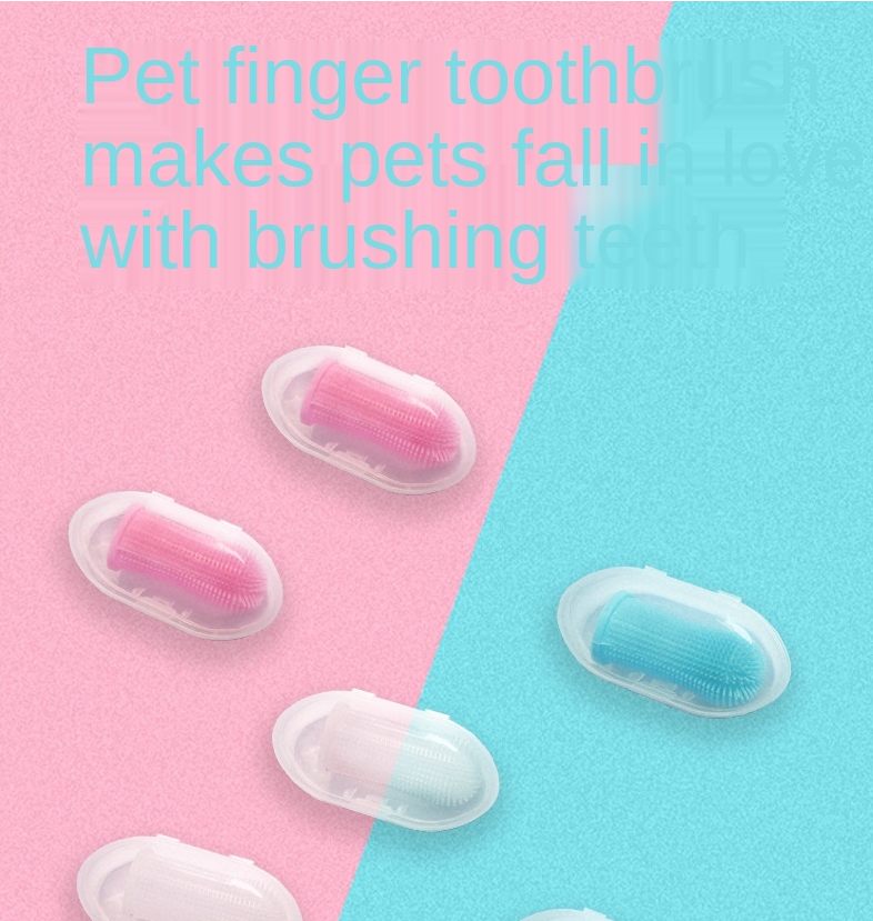 Pet Silicone Finger Set Toothbrush Cat Dog Finger Set Cleaning Toothbrush Anti-cavity Fresh Breath Can Be Wholesale