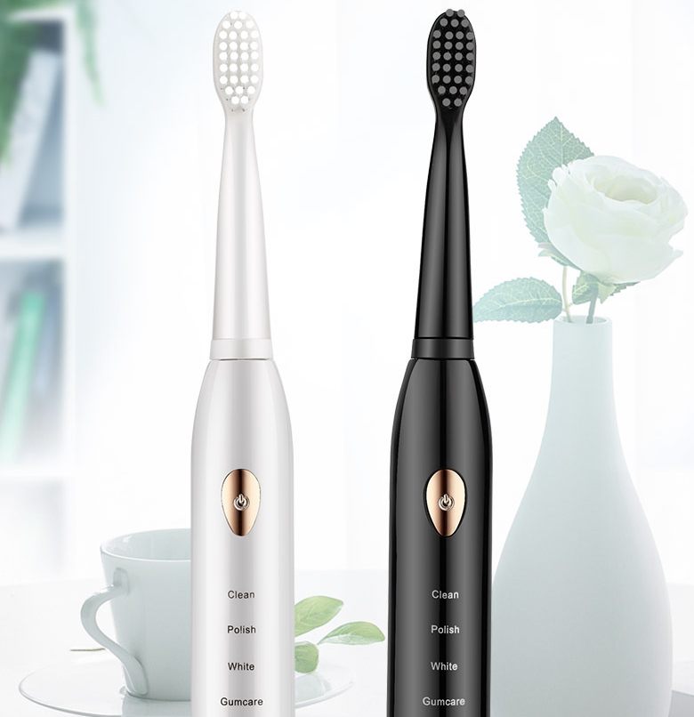 New Cross-border Ultrasonic Soft Hair Rechargeable Waterproof Electric Toothbrush Men And Women Couple Set Children Adult Gifts