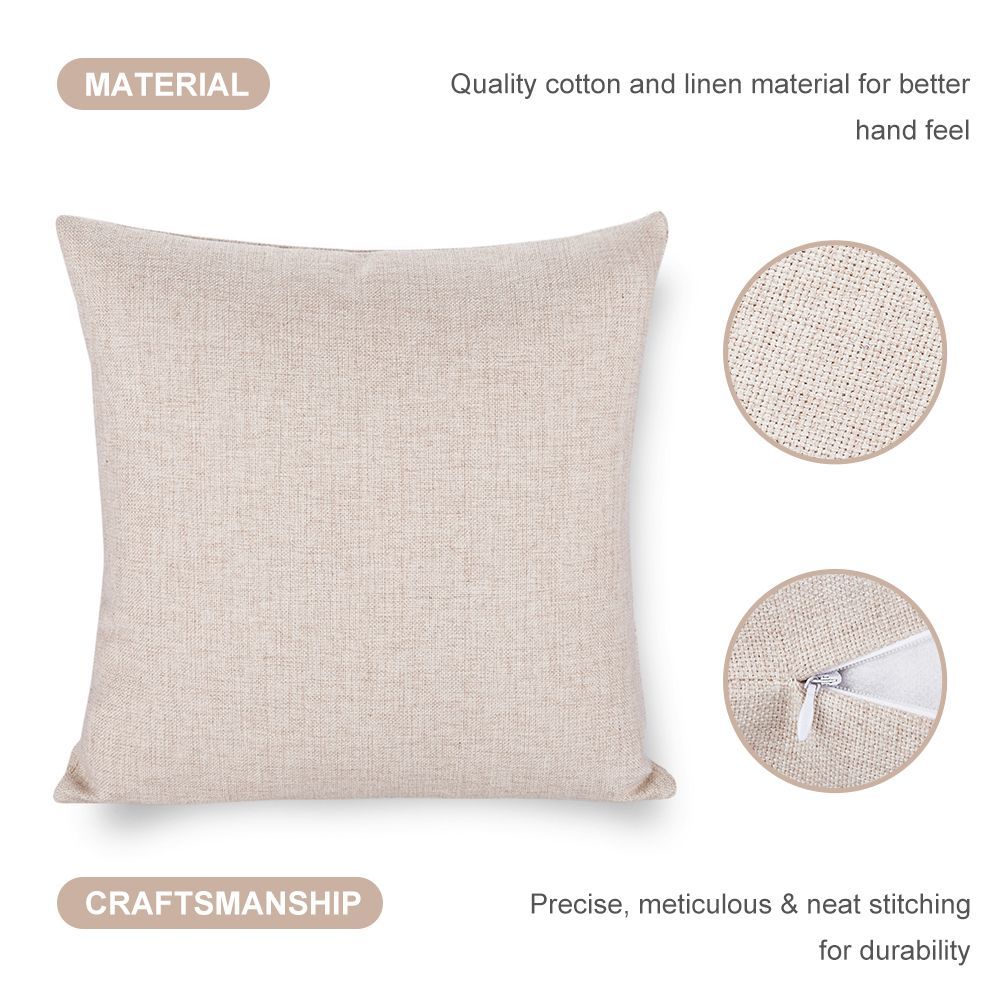 Cotton Linen Pillowcase Double Sided Printing