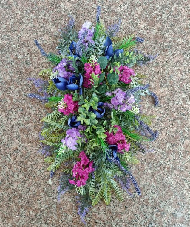 Flower Light Smile Cross-border New Product Purple Tulip Garland Hyacinth Hydrangea Colorful Spring And Summer Garland Home Decoration