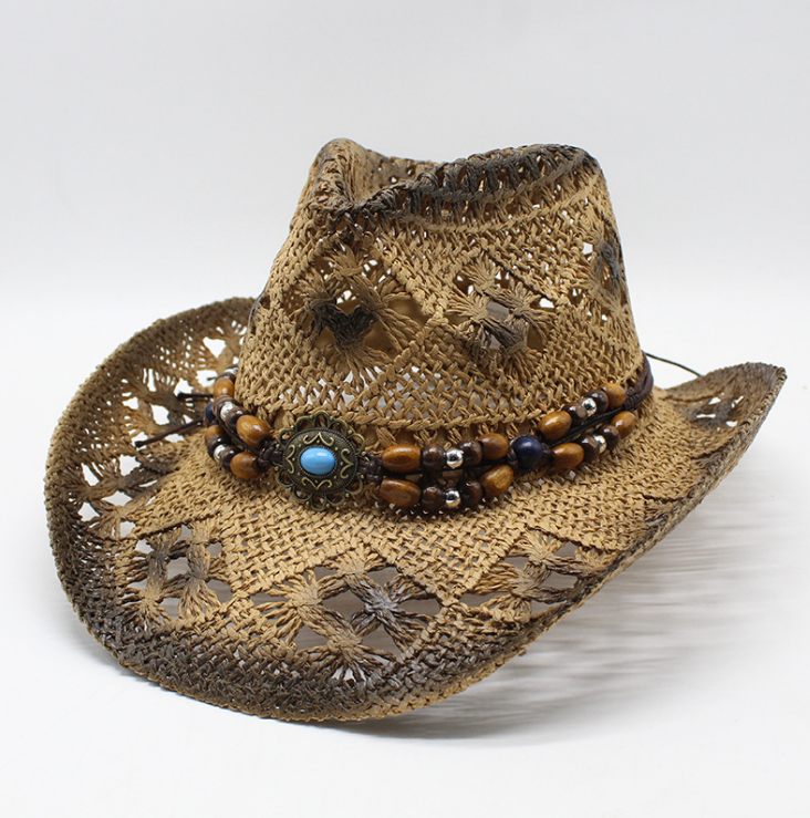 Ethnic wind skeleton cowboy hat Amazon Selling Mall hot selling men's hats summer beach hat western cowboy