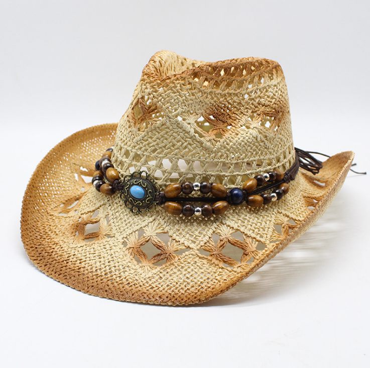 Ethnic wind skeleton cowboy hat Amazon Selling Mall hot selling men's hats summer beach hat western cowboy