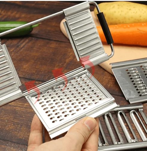 Stainless Steel Grater Storm Vegetable Cutter Kitchen Household Multi-function Vertical Vegetable Cutter Three-in-one Grater