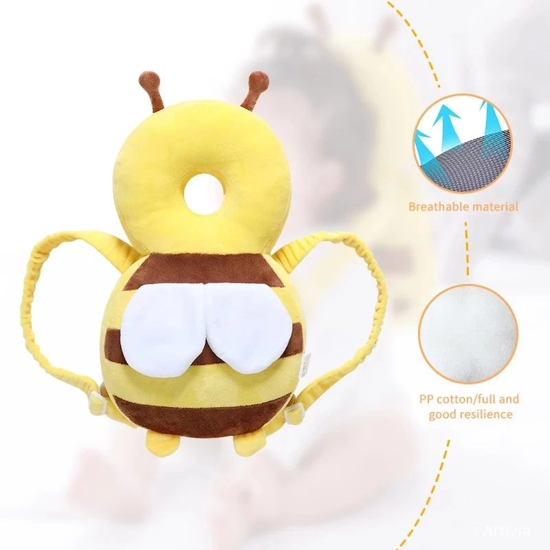 Baby Anti-fall Pad Baby Anti-fall Head Pillow Toddler Learning To Walk Anti-collision Head Pillow Protection Pad Breathable Powder Butterfly