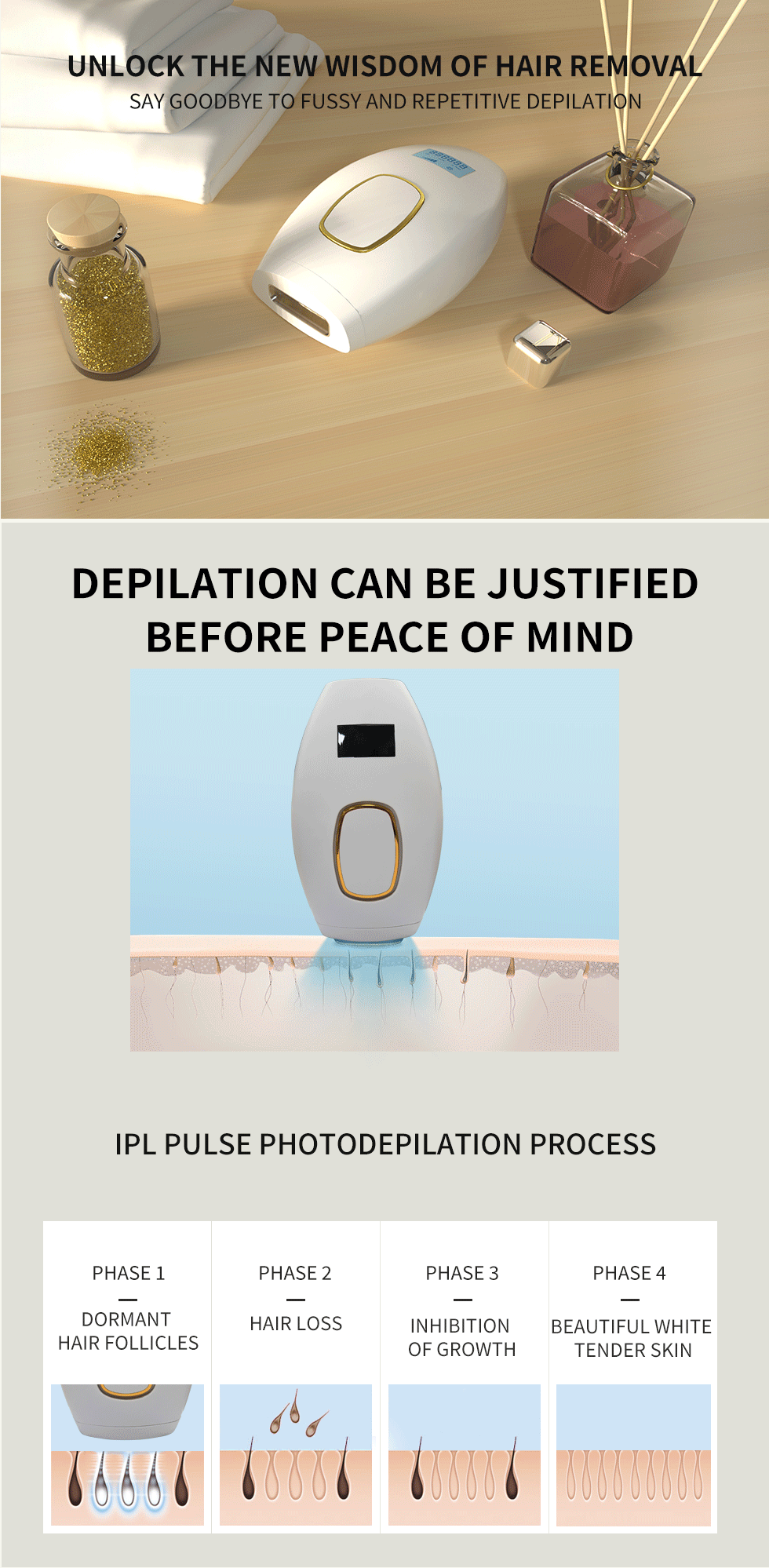 Buy quality New IPL Laser Hair Removal Instrument Full Body Male And Female Shaver Home Beauty