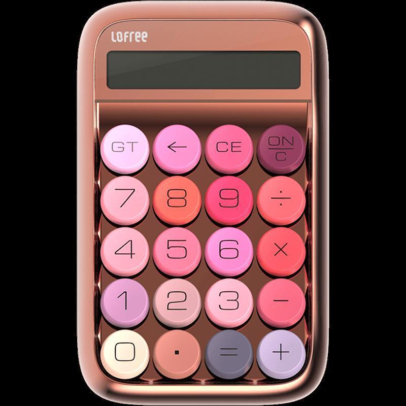 LOFREE/Luofei Bloom Lipstick Sugar Bean Calculator Financial Accounting Milk Tea Portable Rose Gold Calculator