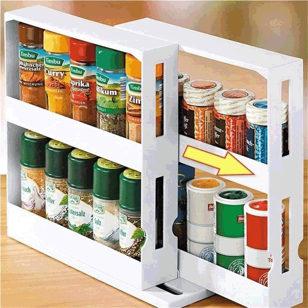 Cross-border Seasoning Storage Box Food Rotating Rack Seasoning Rack Swivel Store Spot Food Storage