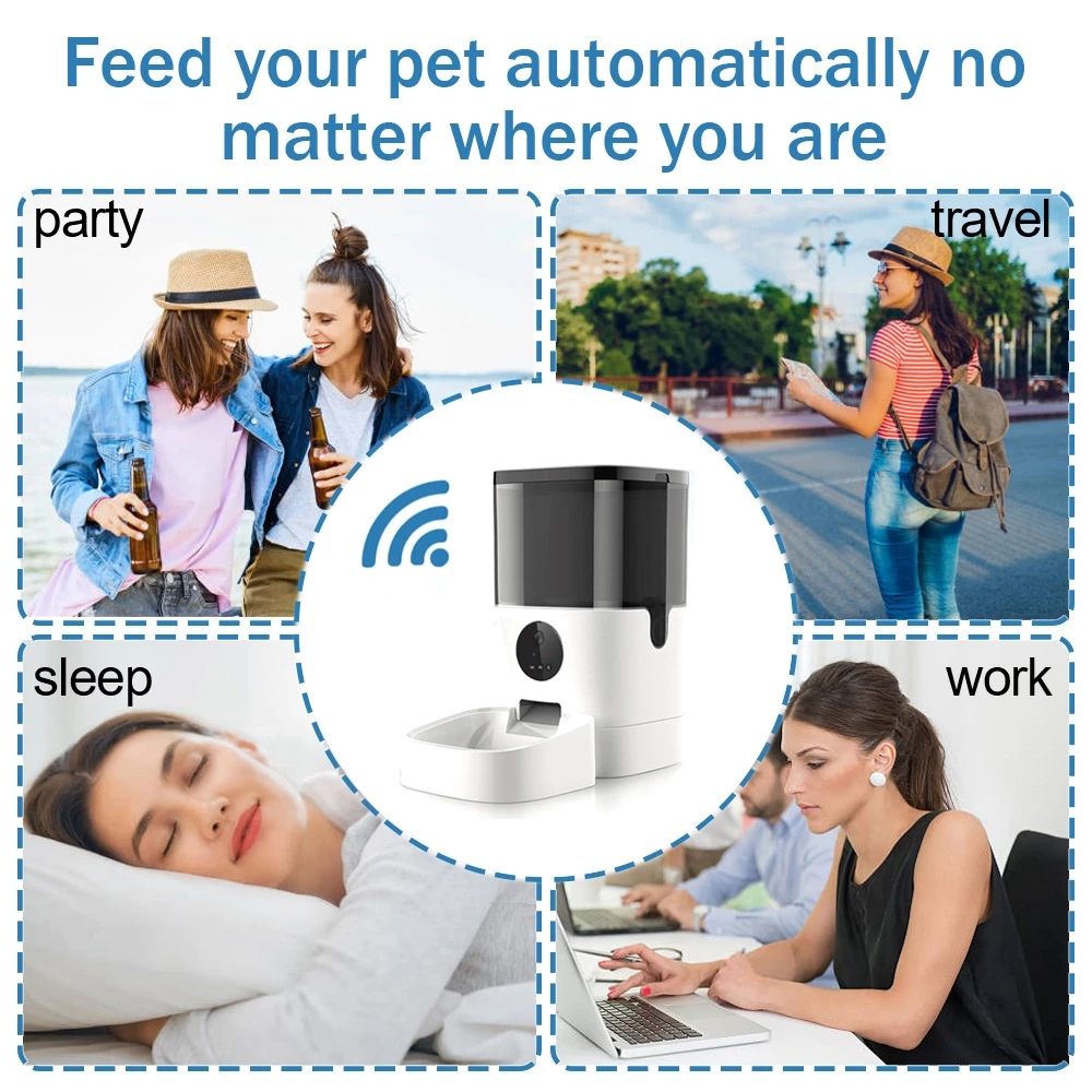 Pet Automatic Feeder Intelligent Timing Quantitative Feeder Cat And Dog WiFi Remote Video Monitoring Tease Pet Shouting